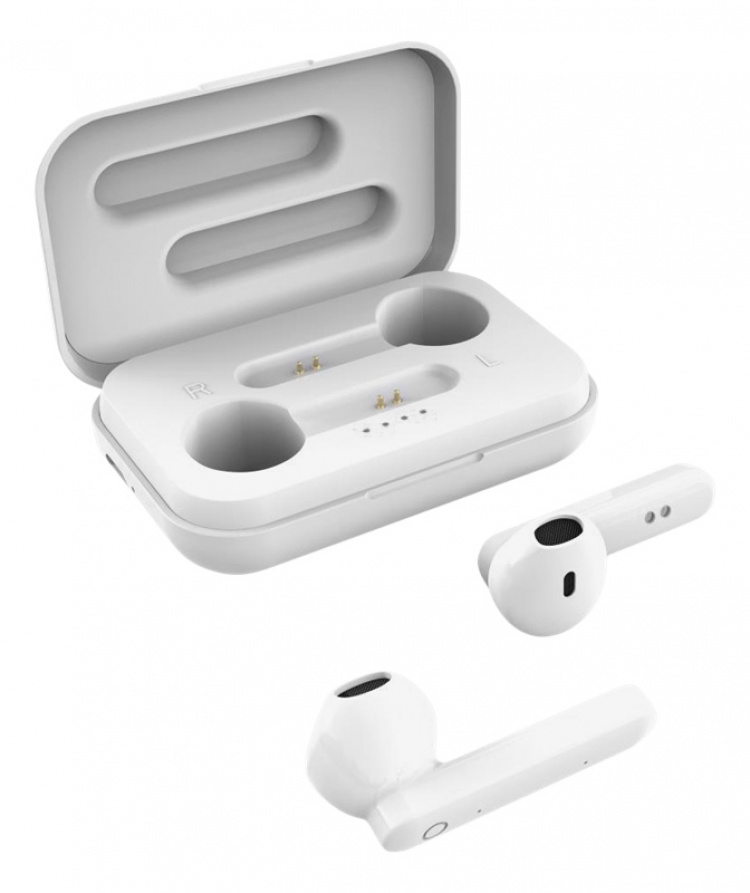 STREETZ True Wireless Stereo hörlurar, semi-in-ear, white
