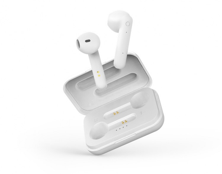 STREETZ True Wireless Stereo hörlurar, semi-in-ear, white