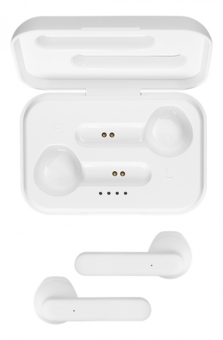 STREETZ True Wireless Stereo hörlurar, semi-in-ear, white