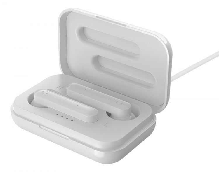 STREETZ True Wireless Stereo hörlurar, semi-in-ear, white