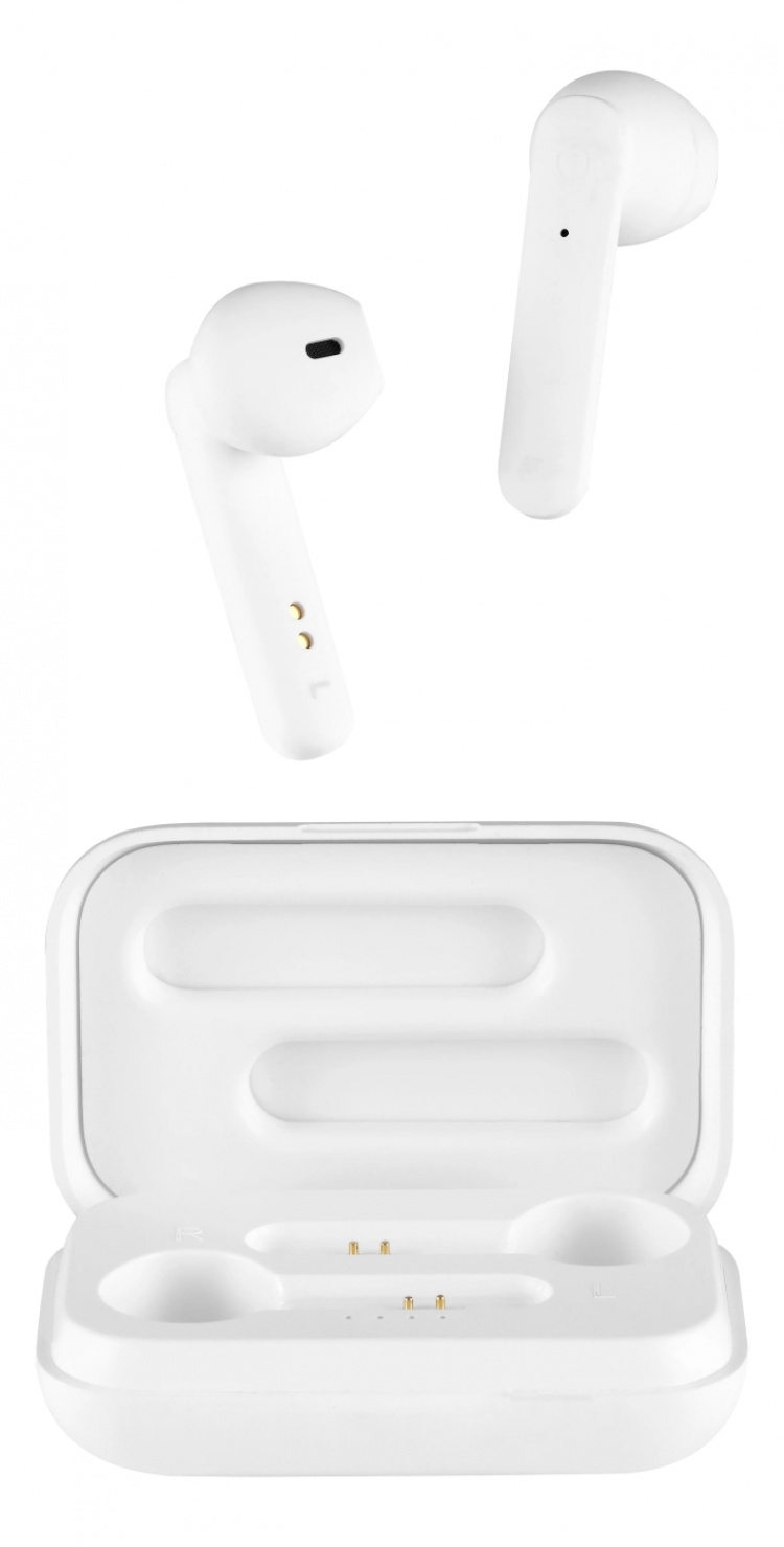 STREETZ True Wireless Stereo hörlurar, semi-in-ear, white