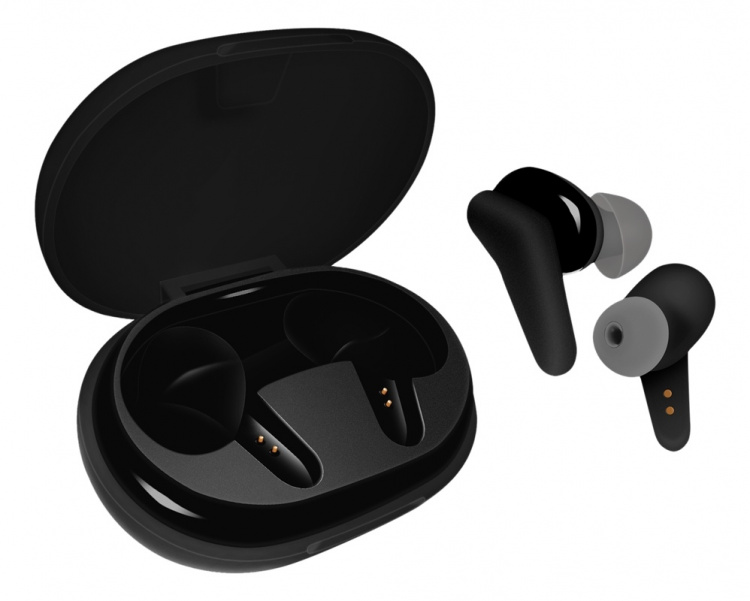 STREETZ Trådlösa hörlurar med laddningsetui, in-ear, TWS, BT 5, svart STREETZ Trådlösa hörlurar med laddningsetui, in-ear, TWS, BT 5, svart