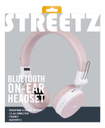 STREETZ Vikbart on-ear BT headset, 3.5 mm, rosa STREETZ Vikbart on-ear BT headset, 3.5 mm, rosa