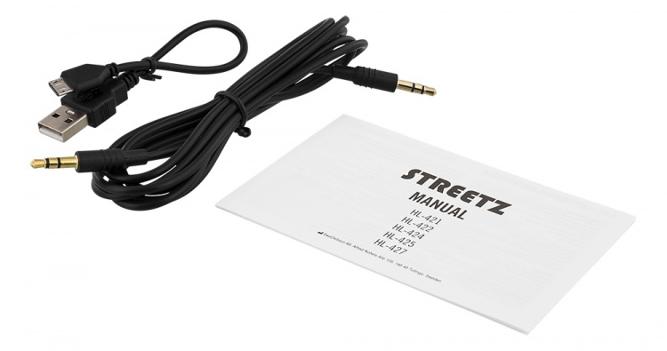 STREETZ Vikbart on-ear BT headset, 3.5 mm, svart STREETZ Vikbart on-ear BT headset, 3.5 mm, svart