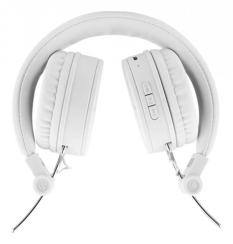 STREETZ Vikbart on-ear BT headset, 3.5 mm, vit STREETZ Vikbart on-ear BT headset, 3.5 mm, vit