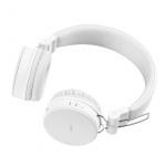STREETZ Vikbart on-ear BT headset, 3.5 mm, vit STREETZ Vikbart on-ear BT headset, 3.5 mm, vit