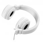 STREETZ Vikbart on-ear BT headset, 3.5 mm, vit STREETZ Vikbart on-ear BT headset, 3.5 mm, vit