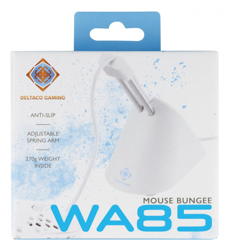 WHITE LINE WA85 Mouse Bungee, White/Silver