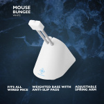 WHITE LINE WA85 Mouse Bungee, White/Silver