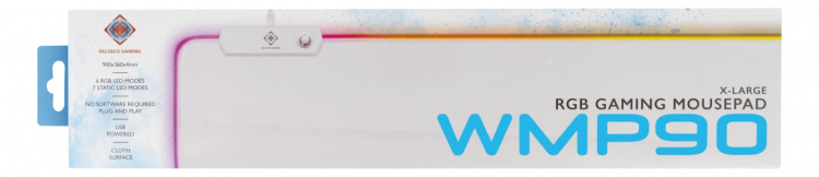 WHITE LINE WMP90 RGB mousepad, 900x360x4mm, 13 LED modes, white WHITE LINE WMP90 RGB mousepad, 900x360x4mm, 13 LED modes, white