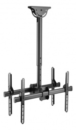 DELTACO Office Telescopic Double TV Ceiling, 560mm-910mm,45kg,37 DELTACO Office Telescopic Double TV Ceiling, 560mm-910mm,45kg,37