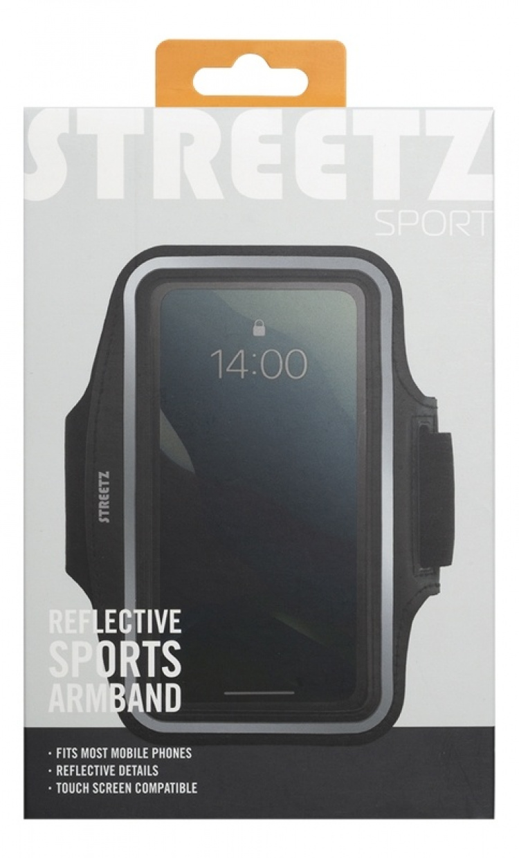STREETZ Sport armband, reflective, fits up to most 6.5