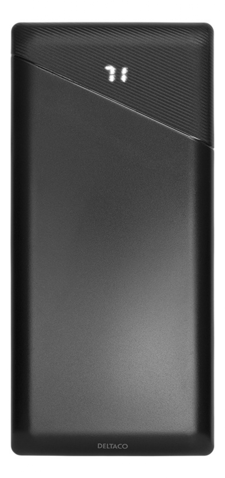 DELTACO Powerbank 30 000 mAh, 1x USB-C, 2x USB-A, snabbladdning