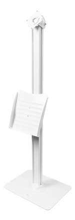 DELTACO Office Floor stand with brochure stand VESA 75x75, 100x100 Whi