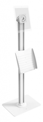 DELTACO Office Floor stand with brochure stand VESA 75x75, 100x100 Whi