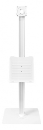 DELTACO Office Floor stand with brochure stand VESA 75x75, 100x100 Whi