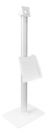 DELTACO Office Floor stand with brochure stand VESA 75x75, 100x100 Whi
