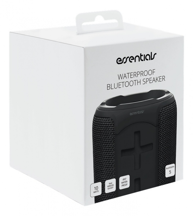 Essentials Vattentålig Bluetooth högtalare, 2 x 5W, IPX7, Svart