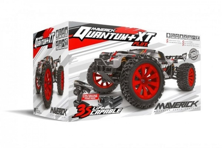 Maverick Quantum+ XT Flux 3S 1/10th Scale 4WD Electric, Red Maverick Quantum+ XT Flux 3S 1/10th Scale 4WD Electric, Red