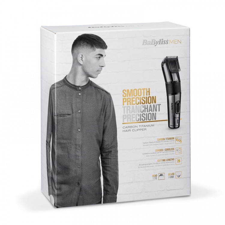 Babyliss Hårklippare Carbon Titanium E9 Babyliss Hårklippare Carbon Titanium E9