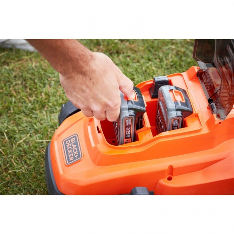 BLACK+DECKER Gräsklippare 2x18V 2.5Ah 33cm Batteri ingår