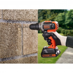 BLACK+DECKER Slagborrmaskin 18V lithium-ion 2X1,5AH batt