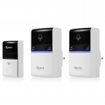 Byron Trådlös dörrklocka Kinetic/x2 Plug-in B415 Svart/Vit