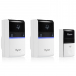 Byron Trådlös dörrklocka Kinetic/x2 Plug-in B415 Svart/Vit