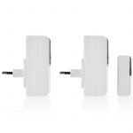 Byron Trådlös dörrklocka Kinetic/x2 Plug-in B415 Svart/Vit
