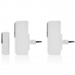 Byron Trådlös dörrklocka Kinetic/x2 Plug-in B415 Svart/Vit
