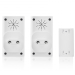 Byron Trådlös dörrklocka Kinetic/x2 Plug-in B415 Svart/Vit