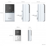 Byron Trådlös dörrklocka Kinetic/x2 Plug-in B415 Svart/Vit
