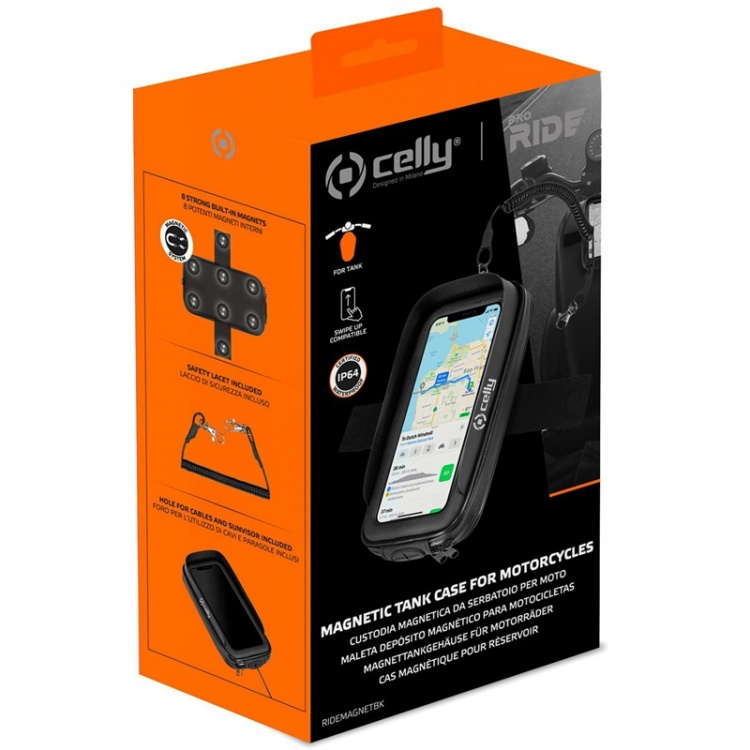 Celly Magnetisk mobilhållare motorcykel IP64 Celly Magnetisk mobilhållare motorcykel IP64