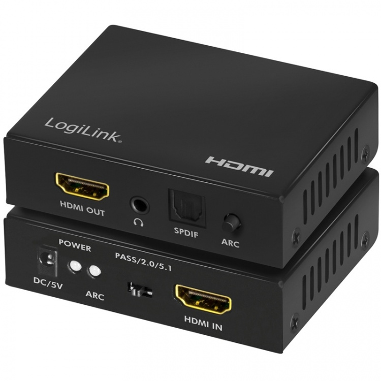 LogiLink HDMI Audio extractor 2/5.1CH 4K ARC HDR SPDIF LogiLink HDMI Audio extractor 2/5.1CH 4K ARC HDR SPDIF