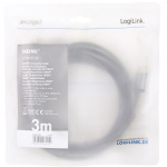 LogiLink HDMI-kabel 2.0 Premium High Speed HDMI 4K/60Hz Alu 3m