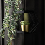 Smartwares Solcellsdriven LED-vägglampa med hylla för krukväxt