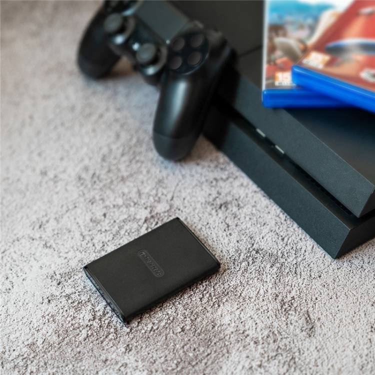 Transcend Portabel SSD ESD270C USB-C 500GB (R520/W460) Svart