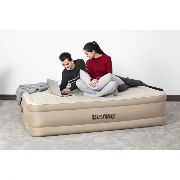 Bestway Fortech Luftmadrass 2.03m x 1.52m x 46cm Bestway Fortech Luftmadrass 2.03m x 1.52m x 46cm