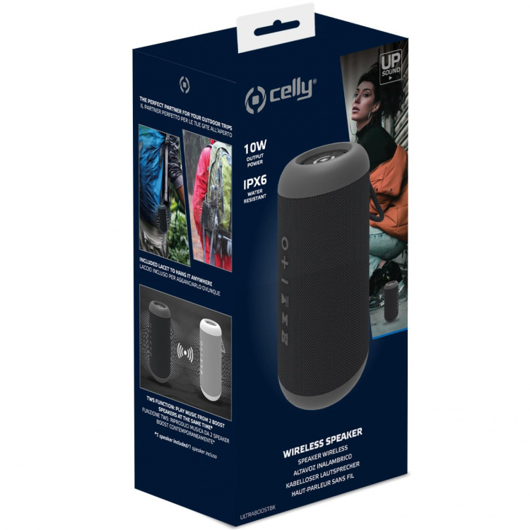 Celly Ultraboost Trådlös högtalare TWS 10W IPX6 Sv