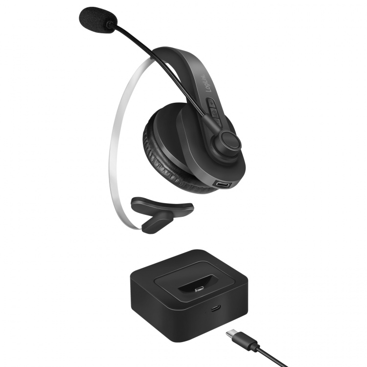 LogiLink Bluetooth-headset Mono inkl laddställ LogiLink Bluetooth-headset Mono inkl laddställ