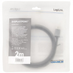 LogiLink DisplayPort-kabel 4K/60Hz Aluminium 2m LogiLink DisplayPort-kabel 4K/60Hz Aluminium 2m