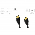 LogiLink HDMI-kabel HDMI 2.0 4K/60Hz 3m Svart