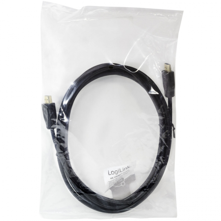 LogiLink HDMI-kabel HDMI 2.0 4K/60Hz 3m Svart