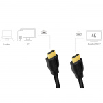 LogiLink HDMI-kabel 2.0 Premium High Speed 4K/60Hz Svart 5m