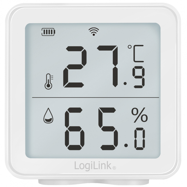 LogiLink Smart Temp- & luftfuktighetssensor Wifi Tuya LogiLink Smart Temp- & luftfuktighetssensor Wifi Tuya