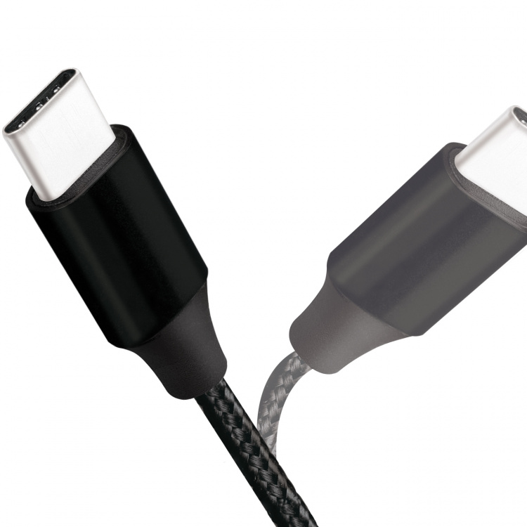 LogiLink USB-A till USB-C Kabel Flätad 15W 0,3m Svart