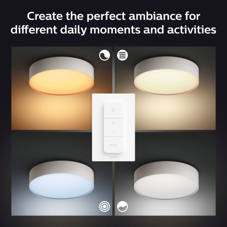 Philips Hue Enrave Taklampa Medium 38,1 cm White Ambiance Vit