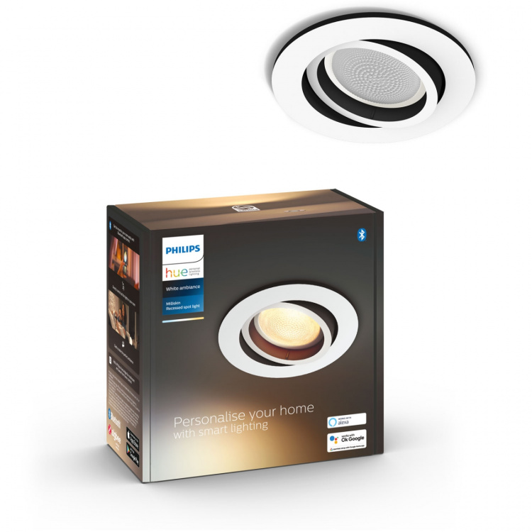 Philips Hue Milliskin spot White Ambiance Rund Vit