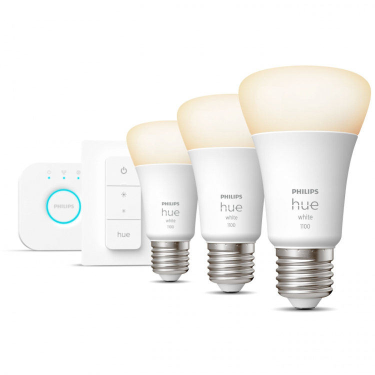 Philips Hue Startkit White 3 x E27 med fjärrkontroll Philips Hue Startkit White 3 x E27 med fjärrkontroll
