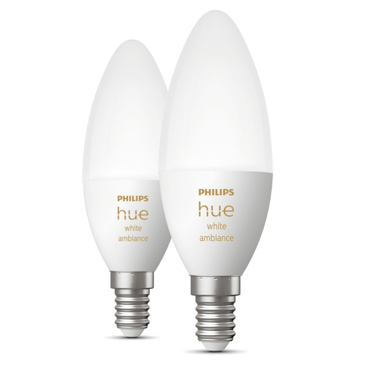 Philips Hue White Ambiance E14 Kron 2-pack Philips Hue White Ambiance E14 Kron 2-pack